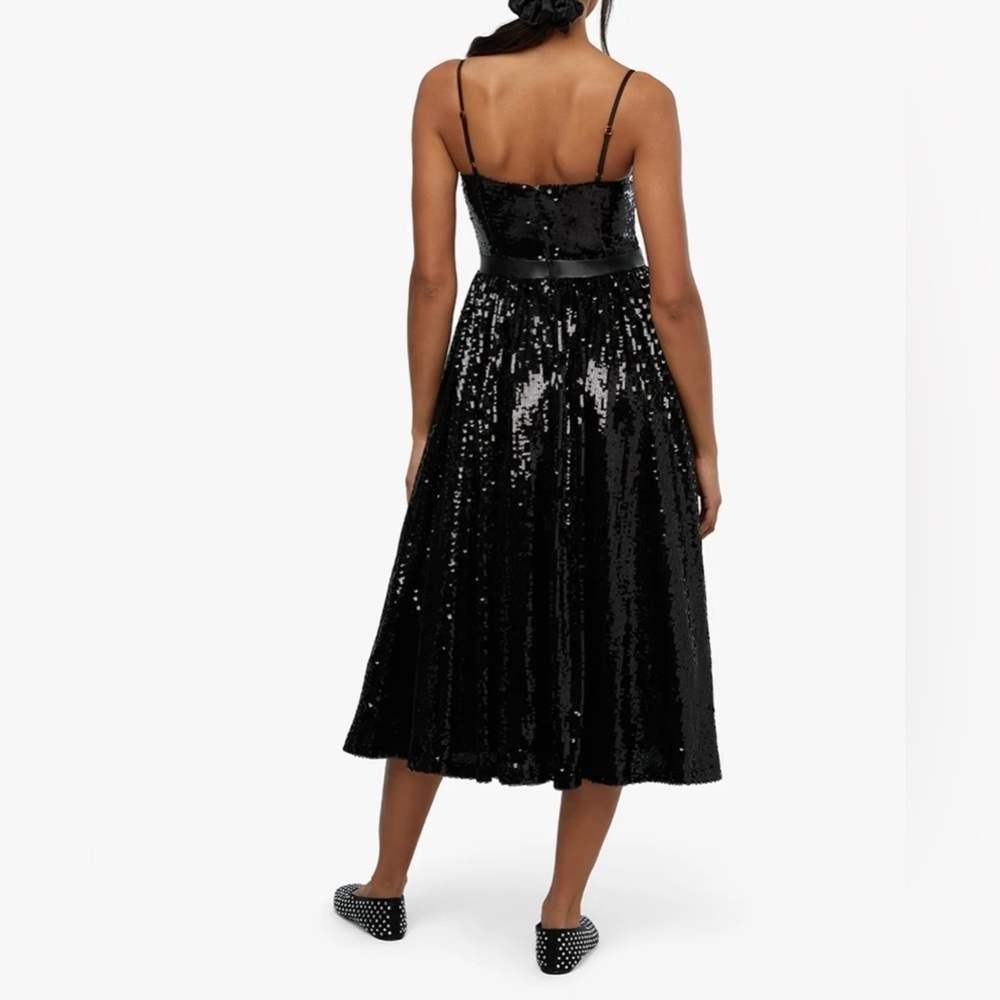 WeWoreWhat Black Sequin Midi Dress in Size 2 - Picture 3 of 5